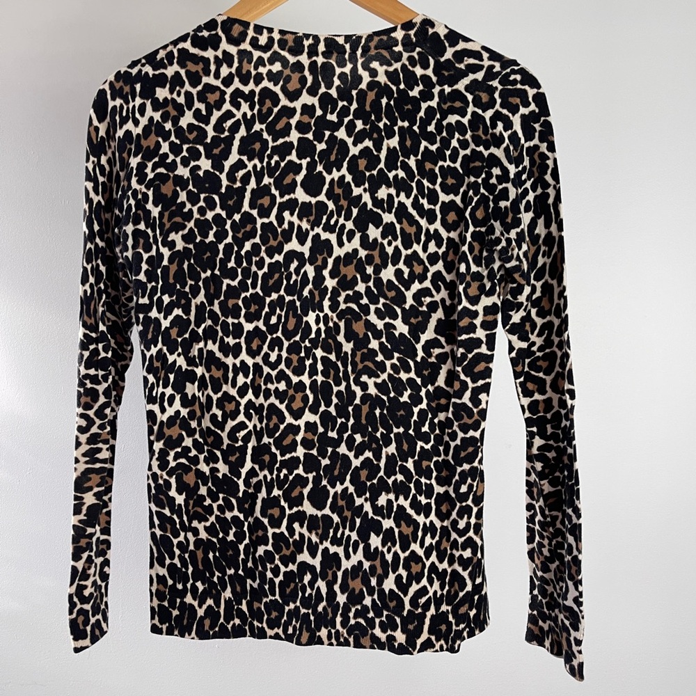 J. Crew leopard Print Long Sleeve Top Size S - Picture 4 of 4
